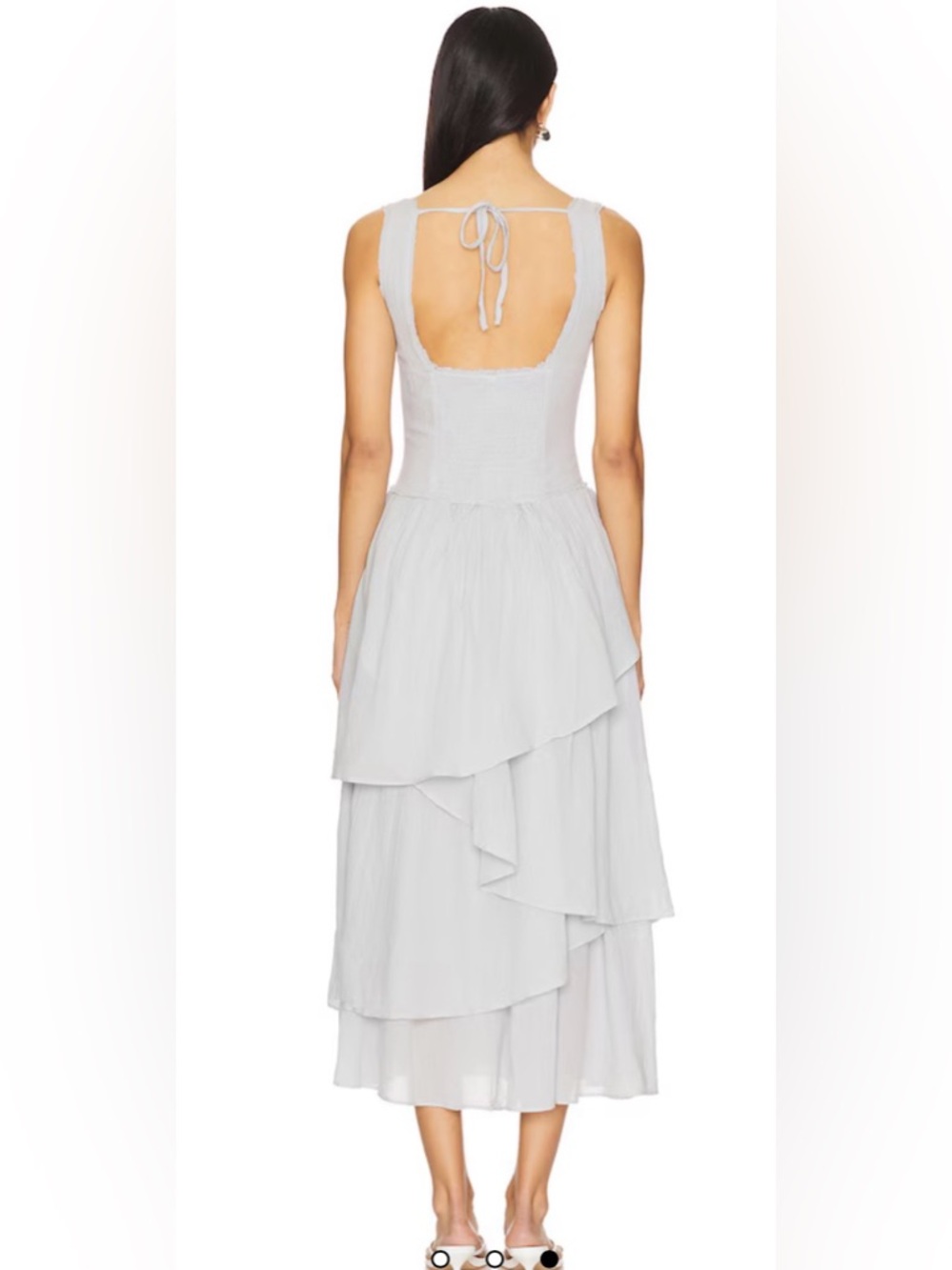 Free People In My Dreams Midi Smocked Asymmetrical Tiered - Picture 6 of 6